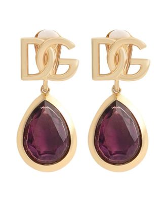 Dolce & Gabbana Oorbellen met logoplakkaat - Goud