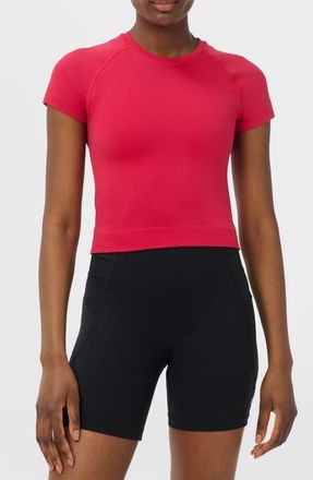 Sweaty Betty Athlete Seamless Workout Crop T-Shirt in Crimson Red at Nordstrom, Size X-Small