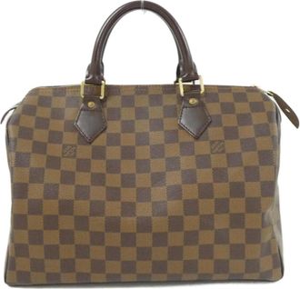 Louis Vuitton Brown Coated Canvas Boston Bag (Pre-Owned)