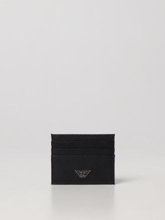 Emporio Armani Porta carte di credito in pelle sintetica saffiano Emporio Armani