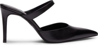 Stuart Weitzman Power Mule 85 - Dames - Muiltjes - Zwart - 38 1/2 EU - Leer - Schoenen