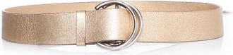 Prada Pre-owned Womens Metallic leather belt - Gold - One Size