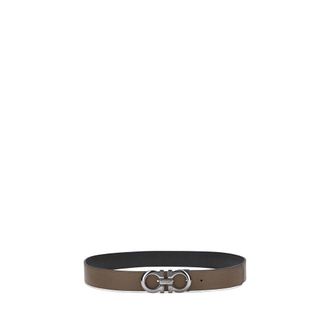 Ferragamo Reversible Gancini-Buckle Belt - Brown