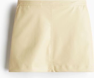 H&M Minijupe in A-Linie - Yellow