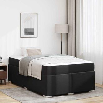 vidaXL Vidaxl - Struttura del letto Nero 120 x 190 cm Pelle sintetica