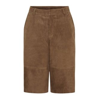 Notyz Notyz, Korte Broeken, Dames, Bruin, L, Su&egrave;de, Su&egrave;de Bermuda Shorts