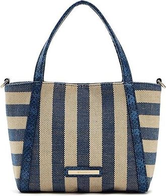 Brahmin Small Mona Cross Body Handbags Blue, Leather