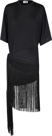 Andamane Azul Fringed Tshirt Mini Dress