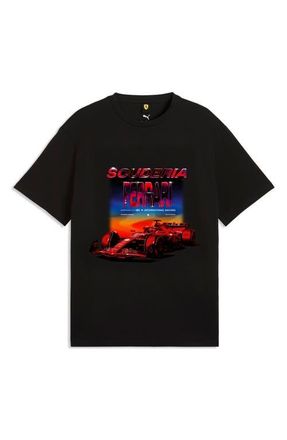 Puma Scuderia Ferrari Tribes Cotton Graphic T-Shirt in Puma Black at Nordstrom, Size Xx-Large
