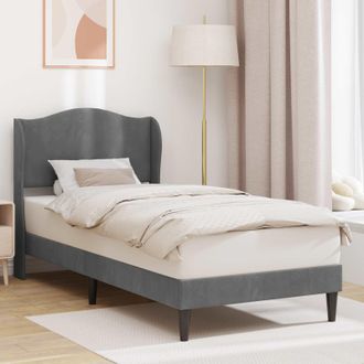 vidaXL Vidaxl Struttura Del Letto Grigio Scuro 80 X 200 Cm Velluto