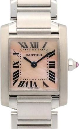 Cartier Pre-owned Vintage Horloge - Dames - Vintage Horloges - Roze - ONE Size - Leer - Vintage