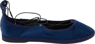 Ermanno Scervino Velvet Ballerinas - Dames - Ballerinas - Blauw - 37 EU - Schoenen