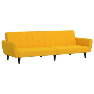 vidaXL Sof&aacute; Cama De 2 Plazas Terciopelo Amarillo Vidaxl