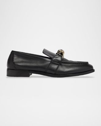 Bottega Veneta Men & apos;s Astaire Metallic Knot Napa Loafers
