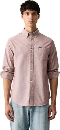 Barbour Overhemden, Heren, Roze, L, Katoen, Marsden Tailored Shirt