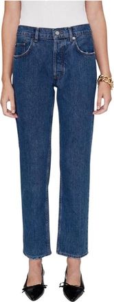 Anine Bing Kate Straight Jeans - Dames - Regular Fit Jeans - Blauw - W29 - Katoen - Jeans