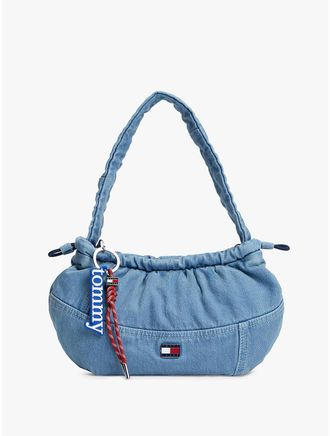 Tommy Hilfiger Womens Tommy Jeans Charm Denim Shoulder Bag - Navy