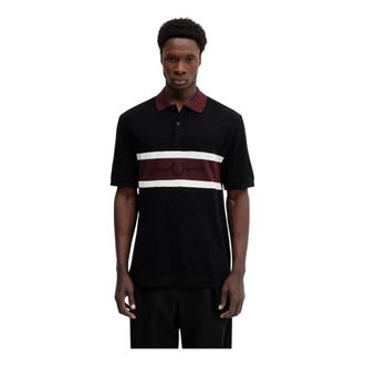 Fred Perry Hombre, Camisetas, Negro, Talla: M