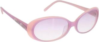 Miu Miu Pre-owned Accessories, female, Pink, Size: ONE SIZE Pre-owned Plastic Sunglasses