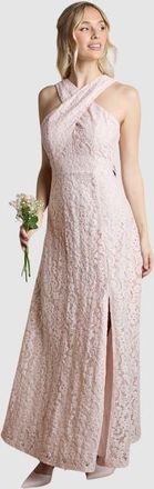 Coast Cross Halter Neck Bridesmaid Maxi Dress in Blush at Nordstrom, Size 10