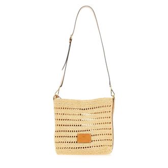 Etro Perforated Raffia Shoulder Bag