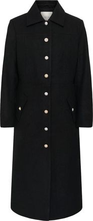 Cream Enkelrij jas - Dames - Mantel - Zwart - M - Jassen