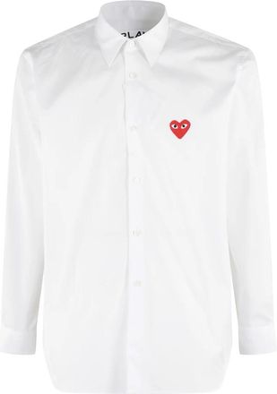 Comme Des Gar&ccedil;ons Emblem Shirt - Heren - Zakelijke Overhemden - Wit - L - Overhemden