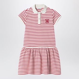 Golden Goose Abitino a polo a righe bianco/rosso