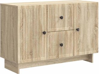 vidaXL Aparador Roble Sonoma 89 X 34,5 X 60 Cm Madera De Ingenier&iacute;a Vidaxl