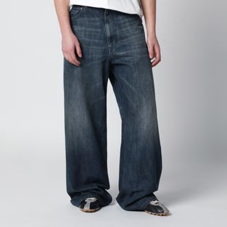 Maison Margiela Jeans ampio blu in denim slavato