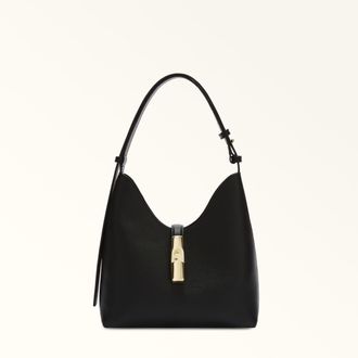 Furla Goccia Borsa A Spalla S Nero Nero Pelle Di Vitello Notte Donna