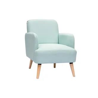 Miliboo Sill&oacute;n N&oacute;rdico De Tela Menta Al Agua Y Madera Clara Isko
