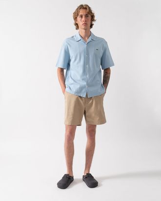 Lacoste Mens Relaxed Fit Shorts in Tan Cotton - Size X-Large