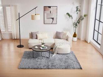 Vente-Unique Tappeto shaggy a pelo lungo ultra morbido 200 x 290 cm Grigio - DOLCE