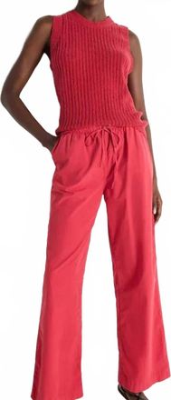 Nation Ltd Lucia Tie Waist Pant In Heartbeat Red