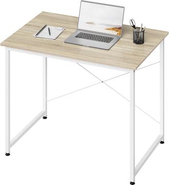 Woltu Woltu Escritorio Para Ordenador Woltu, Estaci&oacute;n De Trabajo Moderna, Madera Y Blanco