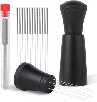 OEM Dispensador De Espresso Desmontable: Dispensador De Caf&eacute; De Aluminio Con Soporte Y 7 Agujas, Apto Para Baristas (incluye 13 Agujas De Repuesto)
