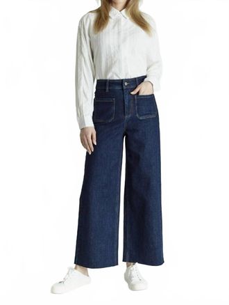 OAT New Yor Womens Pocket Wide Leg Hi Rise Jeans In Aura Black