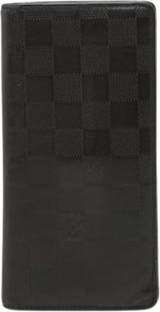 Louis Vuitton Pre-owned Long wallet (bi-fold) - Heren - Vintage Accessoires - Zwart - ONE Size - Leer - Vintage