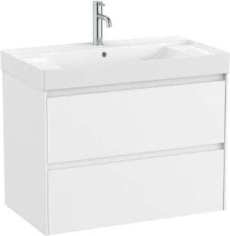 Roca Mueble Lavabo Centrado Blanco 800x460 Ona Standard 2 Cajones Led Blanco Mate.-roca: Dise&ntilde;o, Innovaci&oacute;n Y Calidad