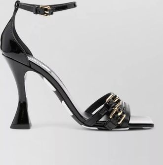 Moschino leather polka-dot ankle-strap sandals