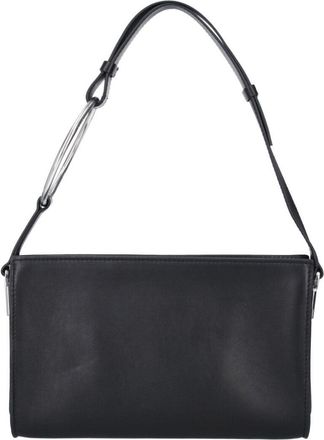Dondup Black Calf Leather Single Handle Shoulder Bag