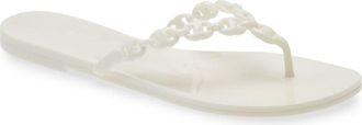 Tory Burch Gemini Link Jelly Flip Flop in White at Nordstrom, Size 11