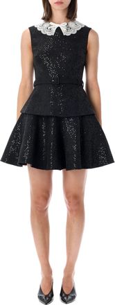 Self Portrait Sequin Boucle Mini Dress