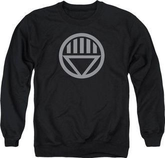 Gildan Green Lantern Grey Emblem Adult Crewneck Sweatshirt