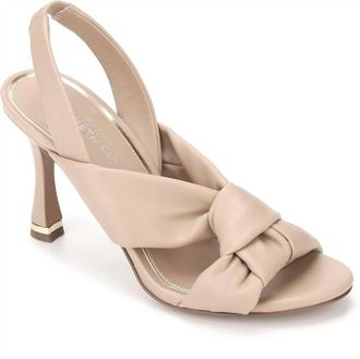 Kenneth Cole Womens Blanche 85 Knot Slingback Heeled Sandal In Chai