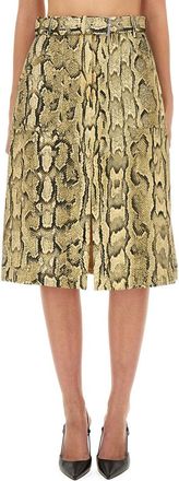 Dries Van Noten Animal Pattern Skirt - Multicolor