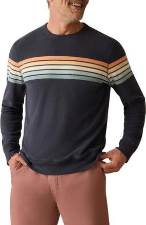 Faherty Cabana Terry Cloth Sweatshirt in Seacoast Sunrise Stripe at Nordstrom Rack, Size Small