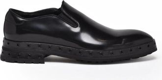 Dolce & Gabbana Pantofola Correggio - Heren - Loafers - Zwart - 41 EU - Leer - Schoenen