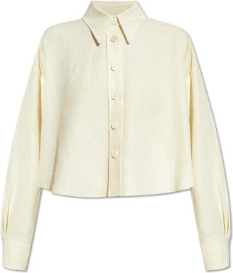 Fabiana Filippi Relaxed-fitting Blouse - Dames - Overhemden - Beige - 2XS - Linnen - Overhemden